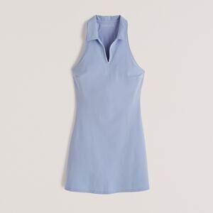 Abercrombie & Fitch Traveler Polo Mini Dress Collared - S Tall - Light Blue